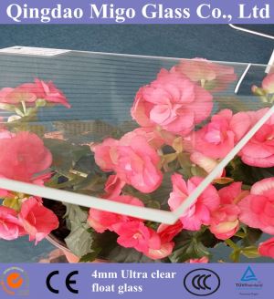 4mm rūdīts Ultra Clear (zems dzelzs) pludinātā stikla stikla siltumnīcas