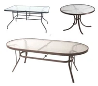Patio stikla galda virsma